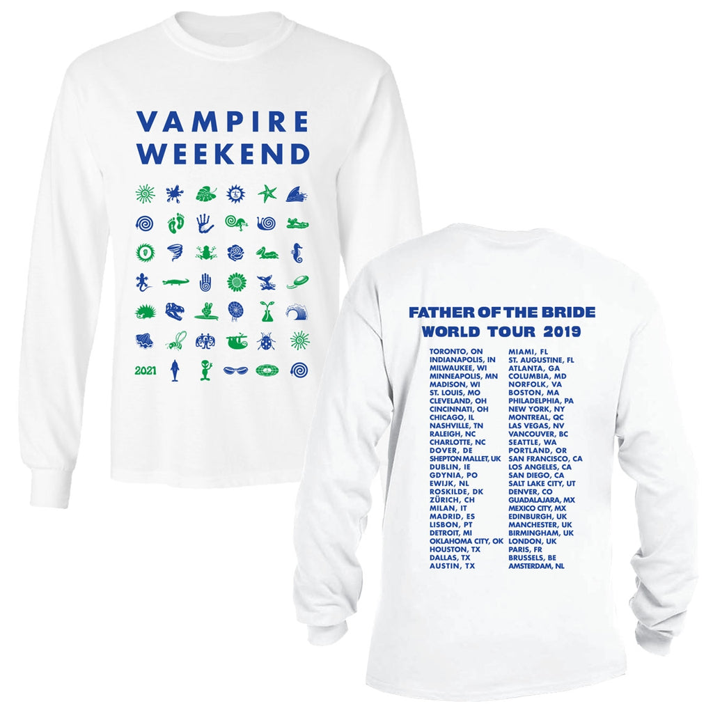 Symbols TOUR L/S [WHITE] T-shirt – Vampire Weekend